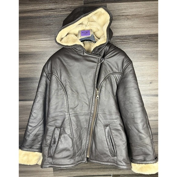 Wilson’s Womens‎ Leather jacket Hooded Large Leather Coat - Picture 1 of 10